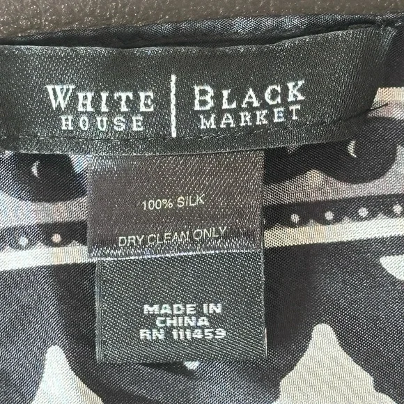 White House Black Market Black and Purple Scarf - Picture 3 of 4